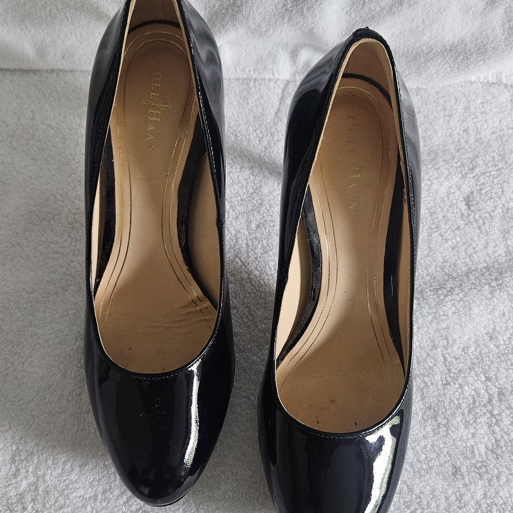 Cole Haan Patent Leather Black Heels with Nike Air